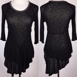 Free People black long-sleeve intimates top!
